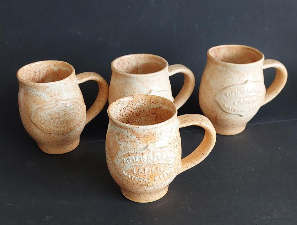 4 mokken Timmermans lambiekbier, Antiek en Kunst, Ophalen of Verzenden
