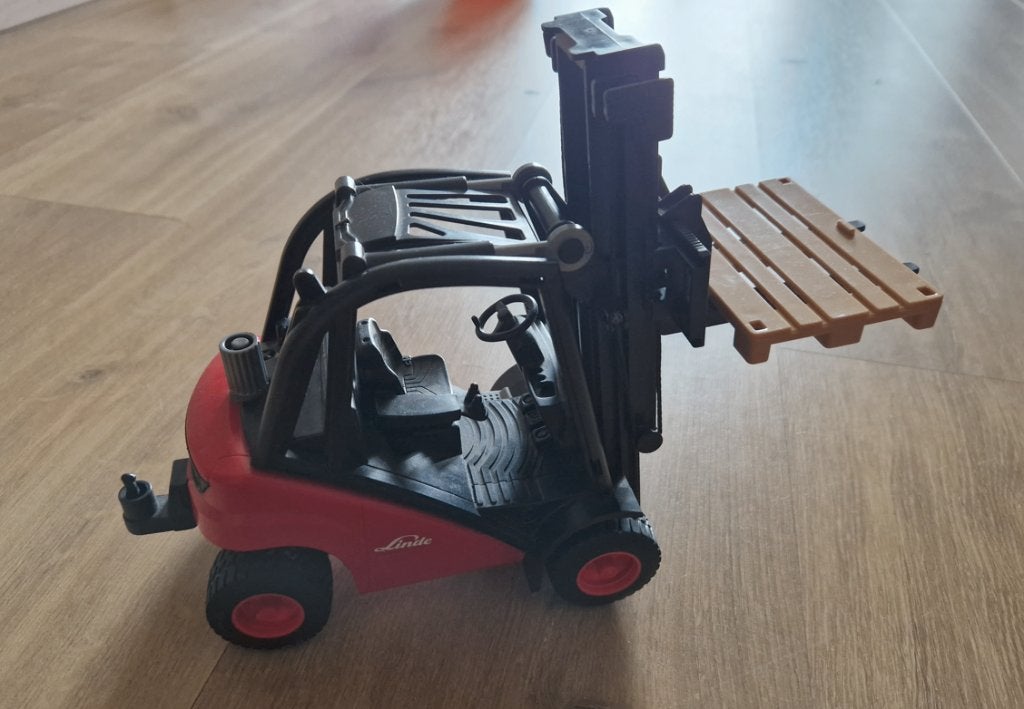 Bruder 02511 Linde H30D vorkheftruck met pallet, Kinderen en Baby's, Speelgoed |Speelgoedvoertuigen, Ophalen, Zo goed als nieuw