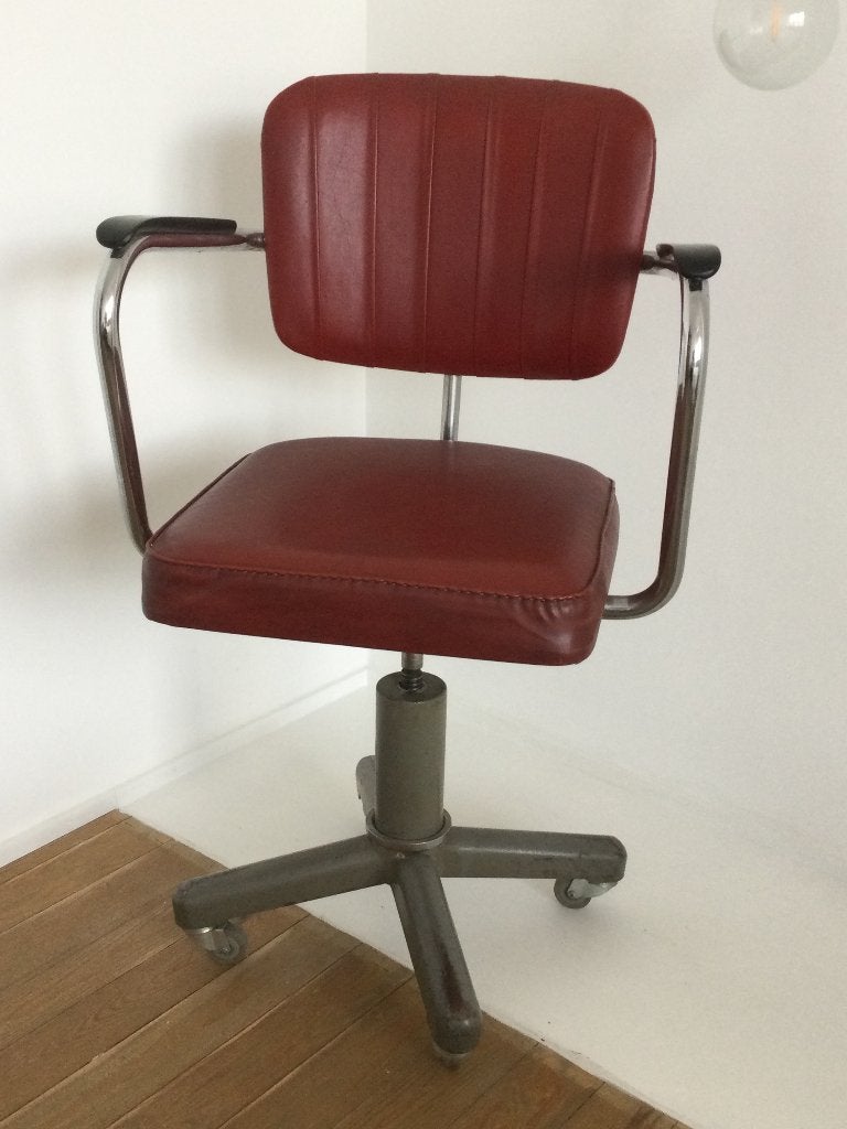 gispen 358P  Vintage jaren 30 bureau stoel, Enlèvement, Utilisé
