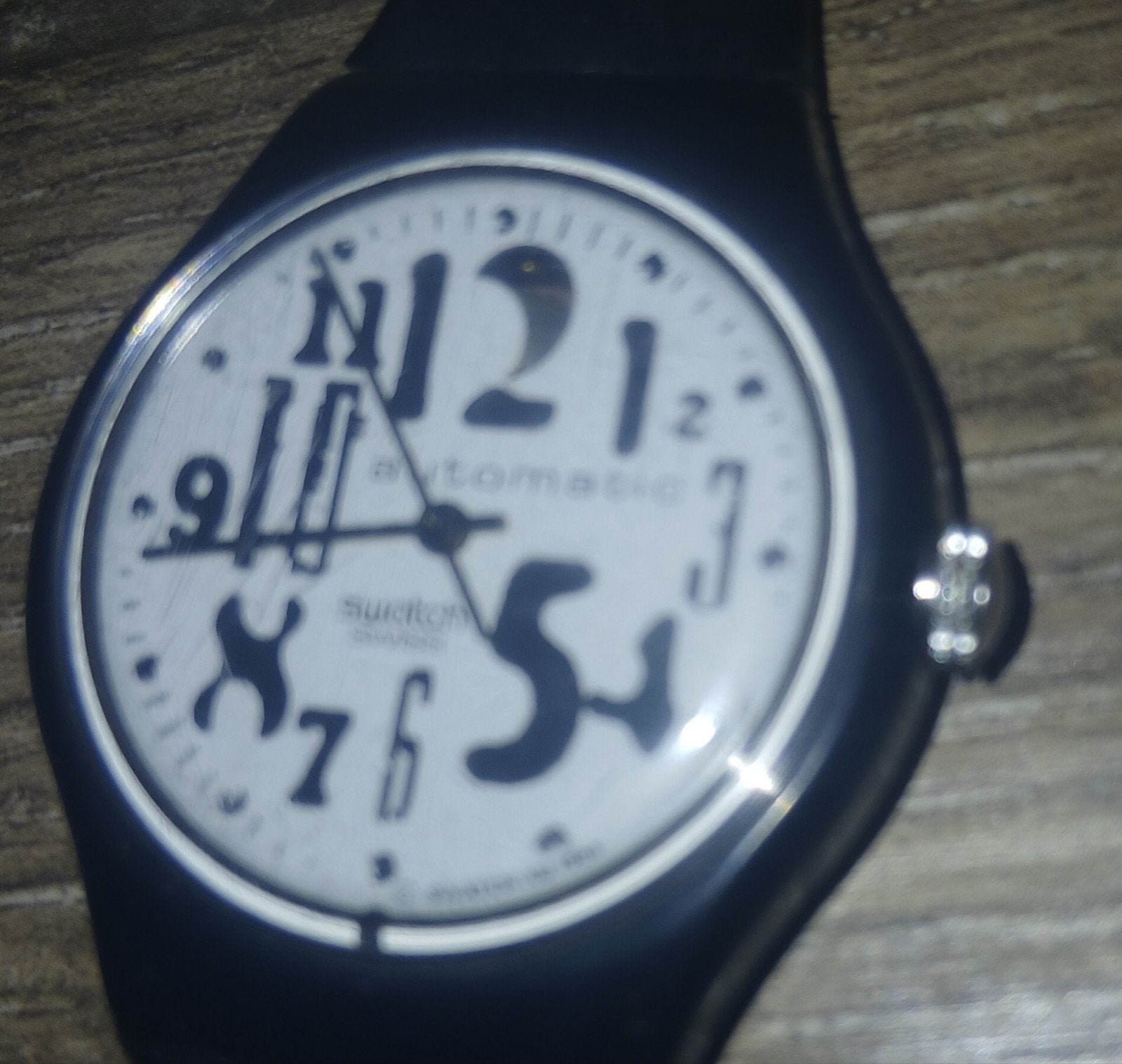 Vintage Swatch Automatic "Time to Move" (SAK102) – Jaren 90, Handtassen en Accessoires, Horloges | Heren, Ophalen, Swatch