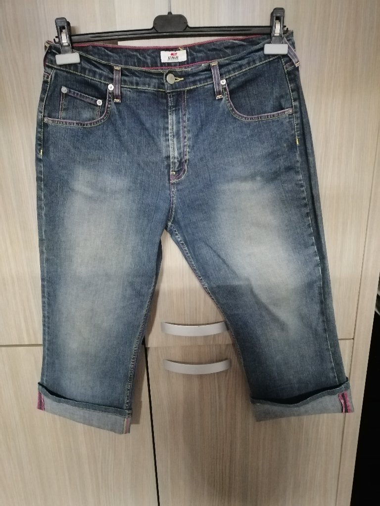 toffe 3/4 jeans CNB mt 34 (44), Kleding | Dames, Blauw, Overige jeansmaten, CNB, Ophalen of Verzenden