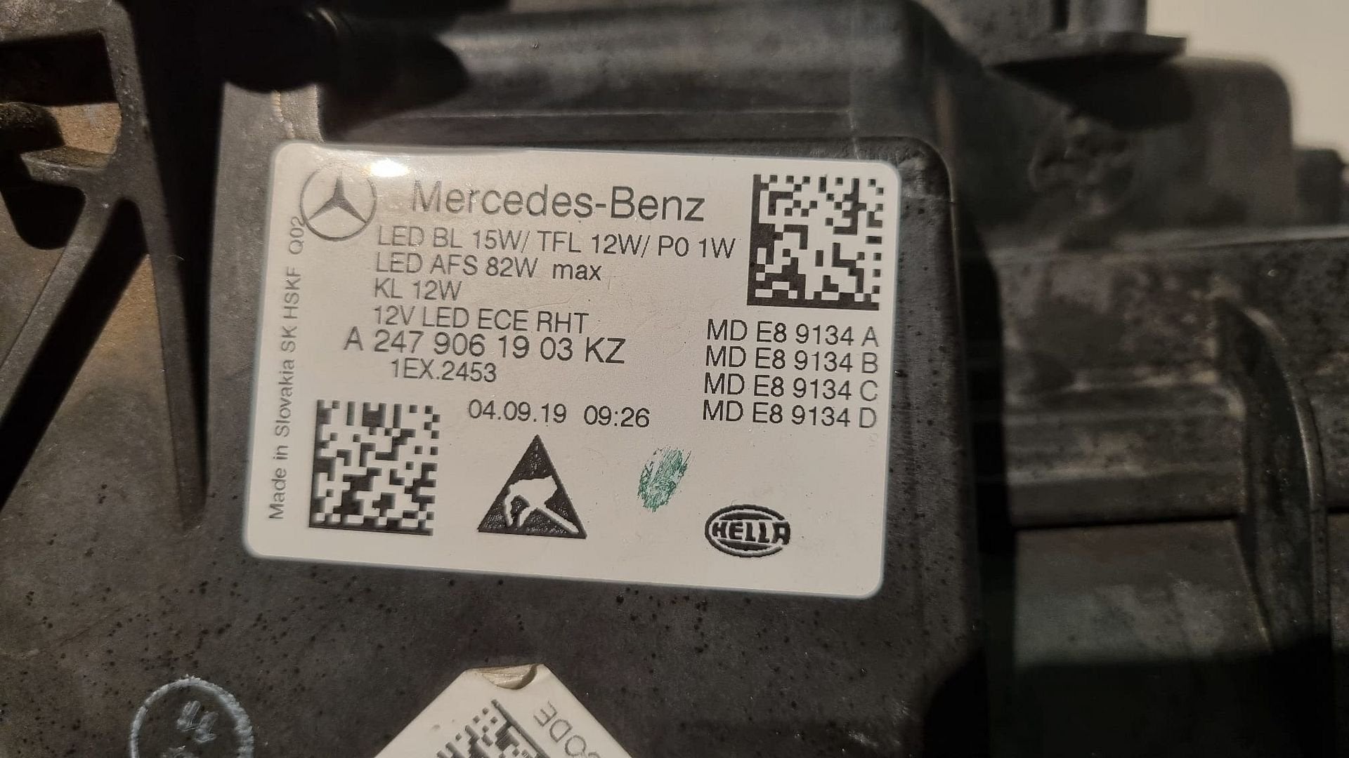 KOPLAMP MERCEDES BENZ B-KLASSE W247 LINKS A2479061903, Auto-onderdelen, Gebruikt, -, Ophalen of Verzenden, -