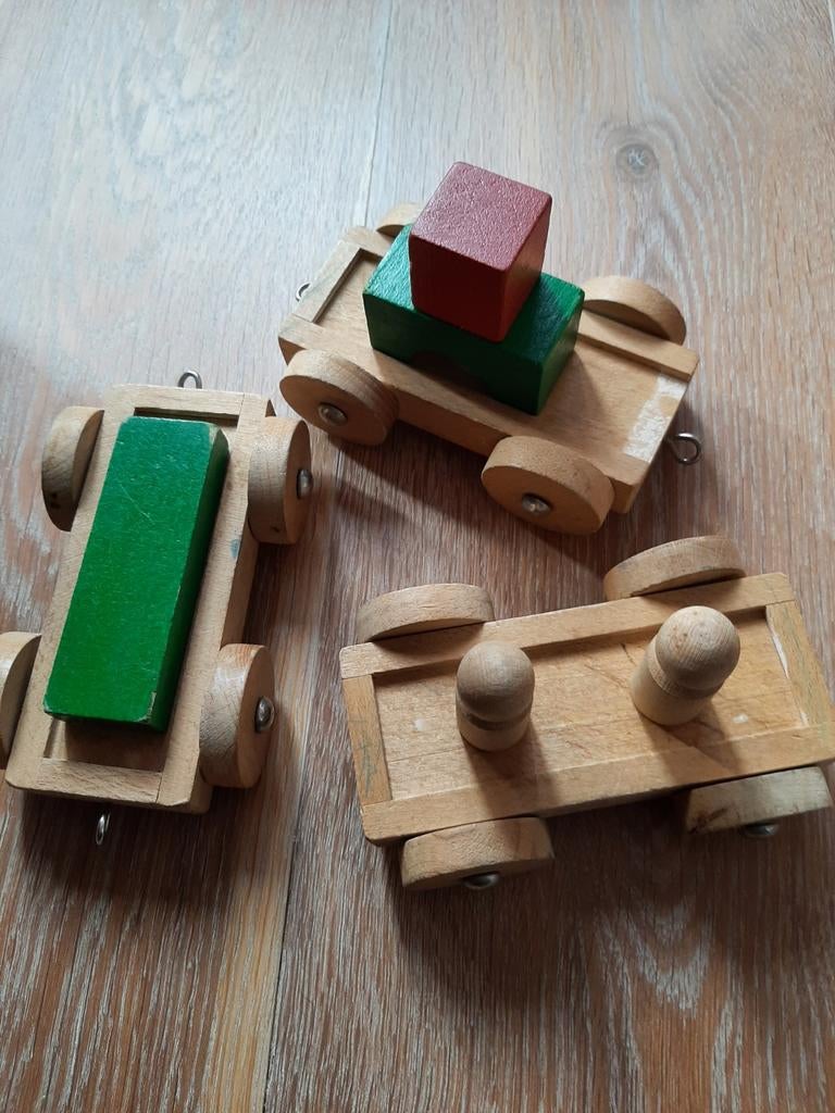Verzameling super leuk vintage houten speelgoed - 140 stuks, Enlèvement