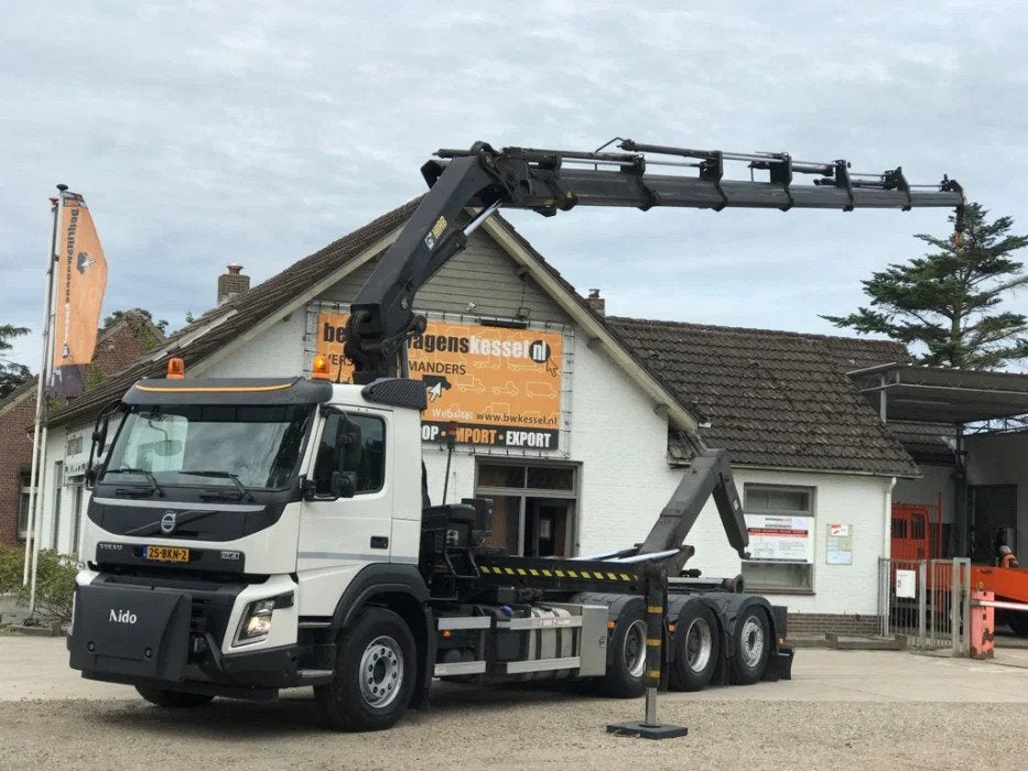 Volvo FMX 420 8x4 Hiab 288 kraan haakarm crane hooklift tipp, Automaat, 419 pk, Stof, 308 kW