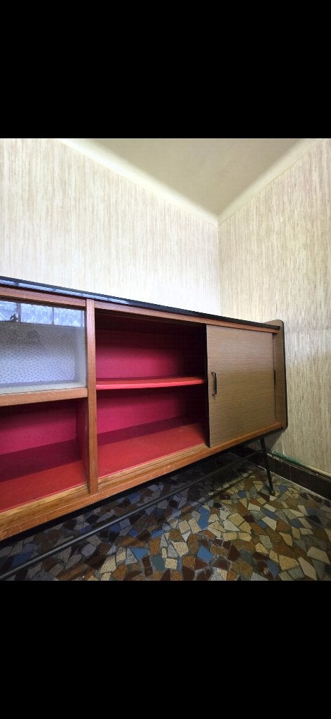 Buffet bas vintage années 60, Avec porte(s), Enlèvement, Utilisé, 50 à 100 cm