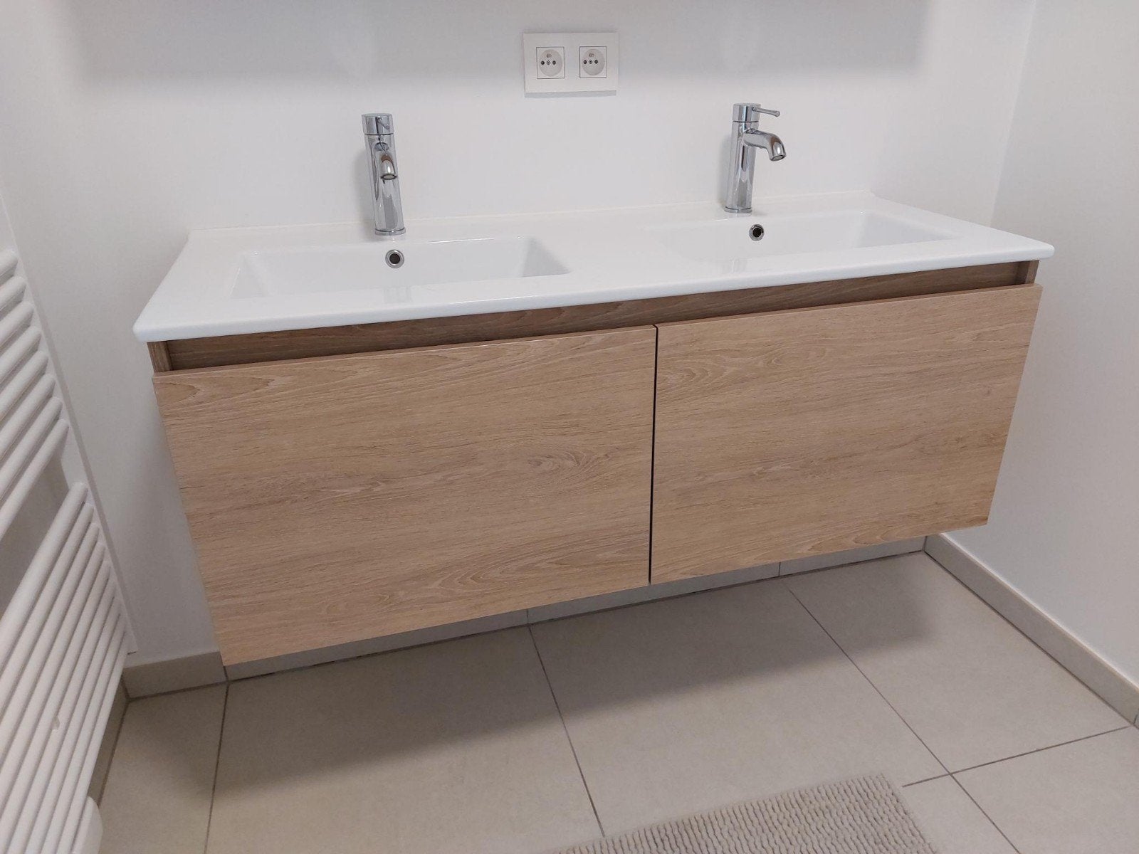 Meuble sous vasque 120 cm (sans lavabos), 25 à 50 cm, Meuble lavabo, Comme neuf, 100 à 150 cm