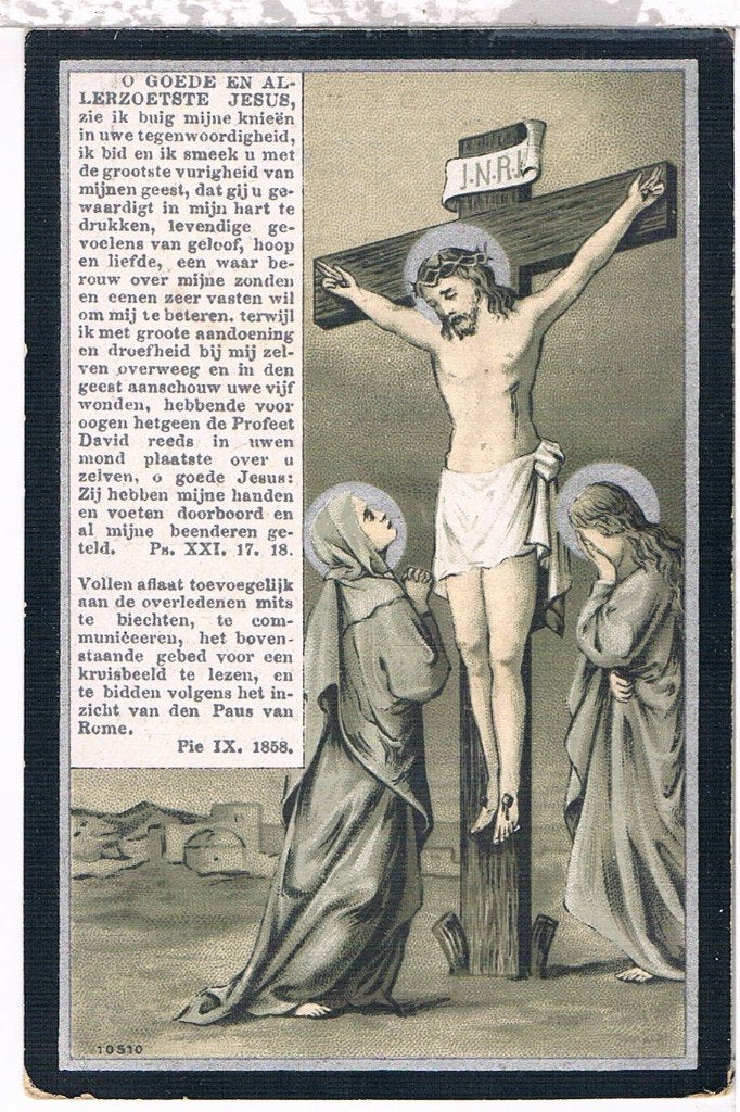 Bp. Hermans Angelina. ° Stabroeck 1814 † Stabroeck 1899, Verzamelen, Bidprentjes en Rouwkaarten, Ophalen of Verzenden, Bidprentje