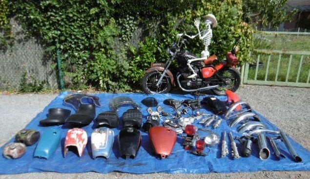 jaren '80 een lot moto onderdelen, Motoren, Ophalen