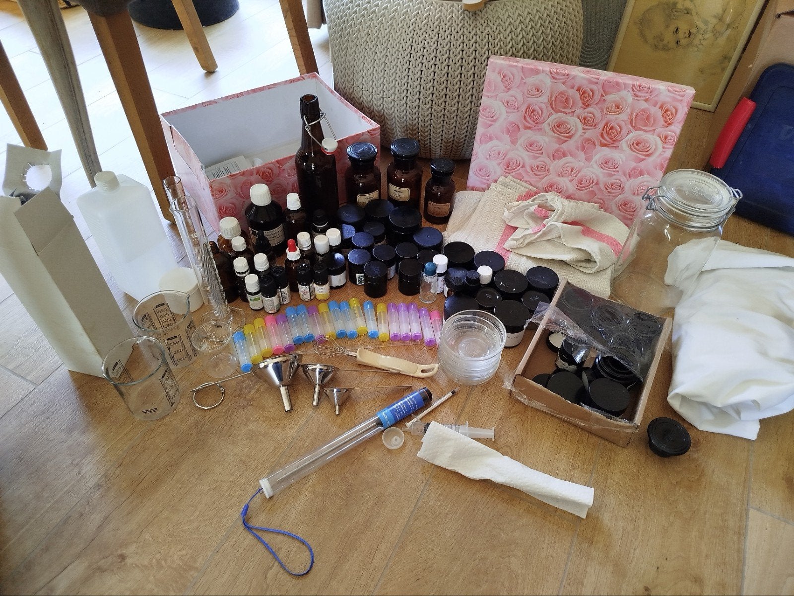 Complete Herborist Uitzet / Starterset Cosmetica Maken, Ophalen, Gebruikt