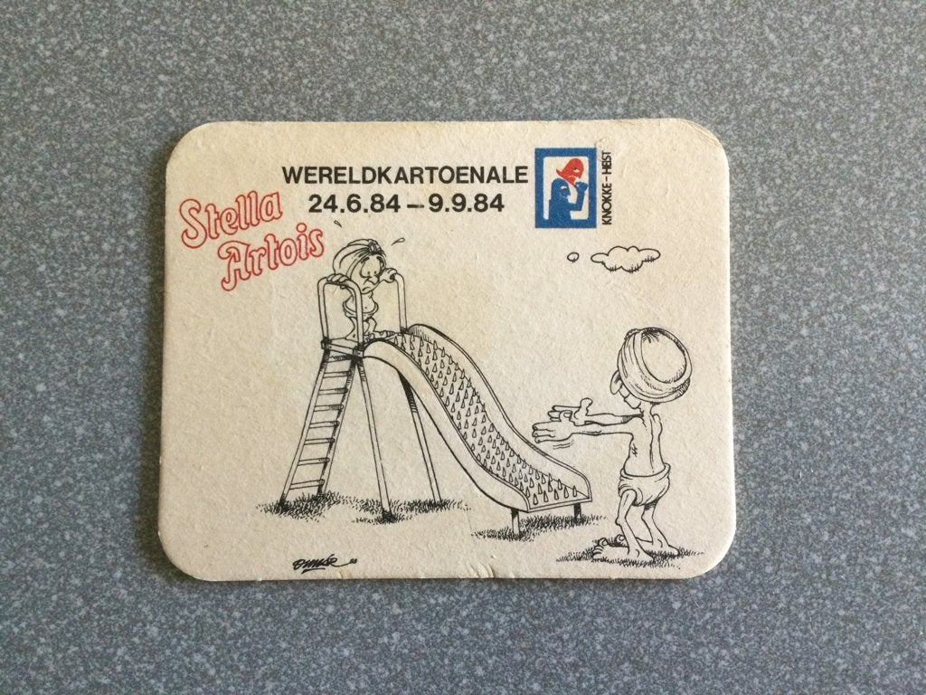 bierviltje 1984 Stella Knokke Heist, Ophalen of Verzenden, Zo goed als nieuw
