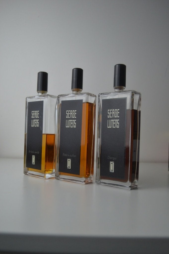 Serge Lutens – Un Bois Vanille, Ambre Sultan et Chergui, Enlèvement, Utilisé