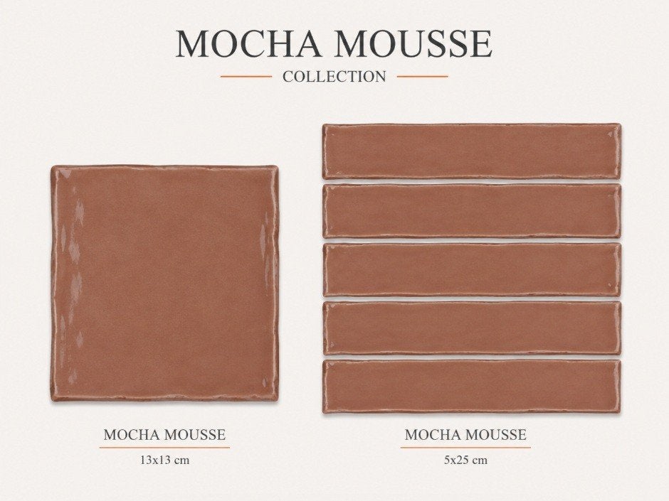 Handvormtegels Mocha mousse 13x13 - 5x25 cm - wandtegels, Verzenden, Meerkleurig, Nieuw, Steen/keramiek