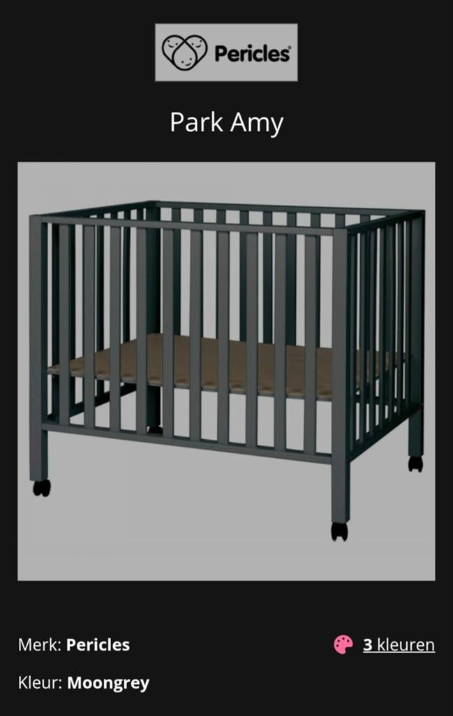 Babypark Pericles grijs, Kinderen en Baby's, Ophalen, Wieltjes