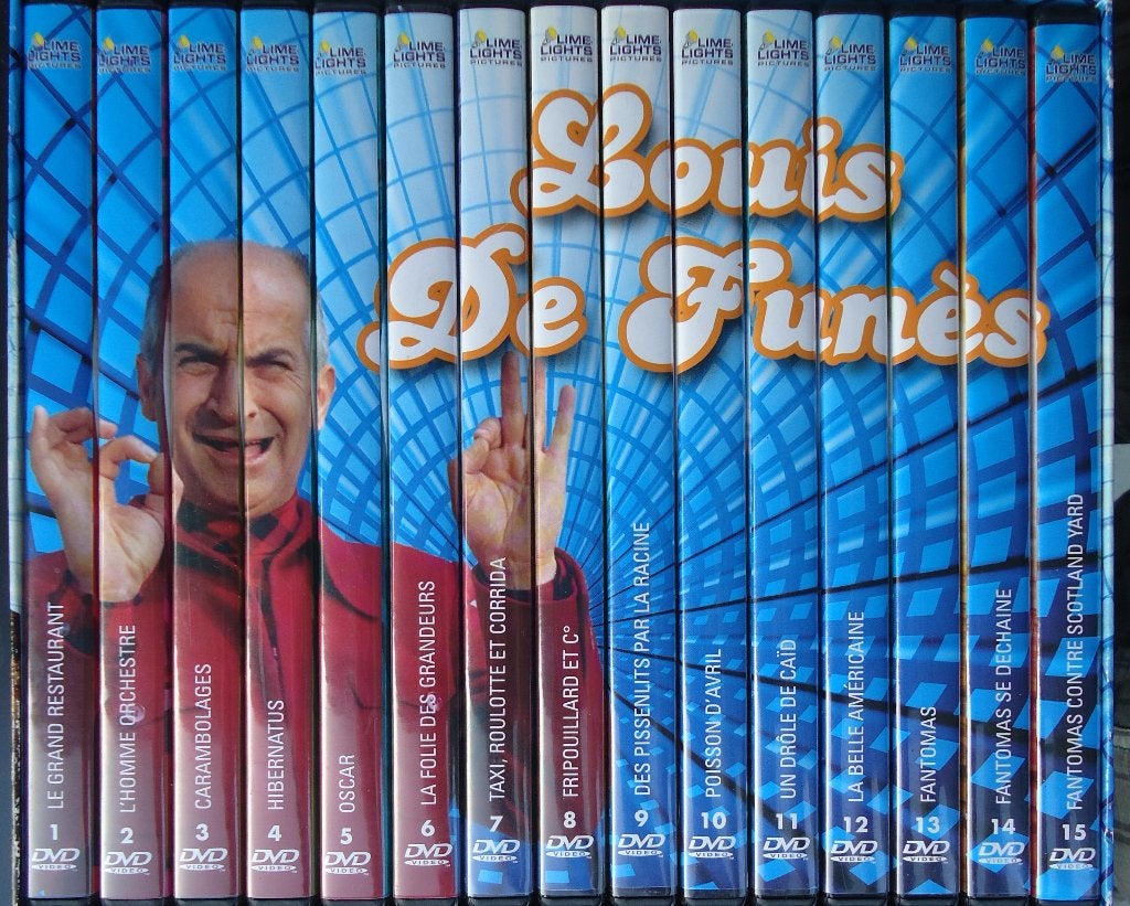 Boîte de 15 DVD - Louis de Funes, Enlèvement ou Envoi, Comme neuf, Français, Néerlandais