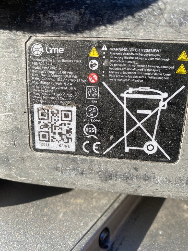 Lot van 26 Lime e-scooter batterijen – / Powerwall, Fietsen en Brommers, Ophalen of Verzenden, Zo goed als nieuw, Overige merken