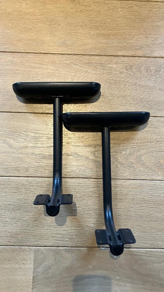 IKEA | FLINTAN | Zwarte armleuningen voor bureaustoelen, Huis en Inrichting, Bureaustoelen, Zwart, Ophalen of Verzenden, Zo goed als nieuw