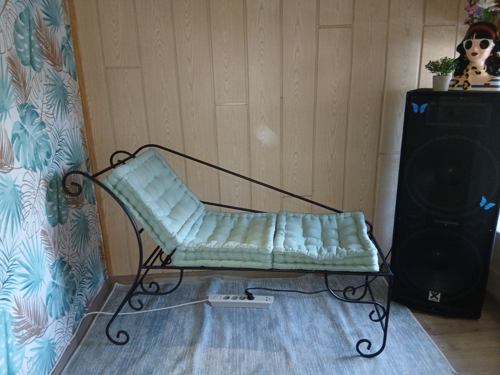 Banc / bout de lit, Enlèvement, Comme neuf, Noir, Métal