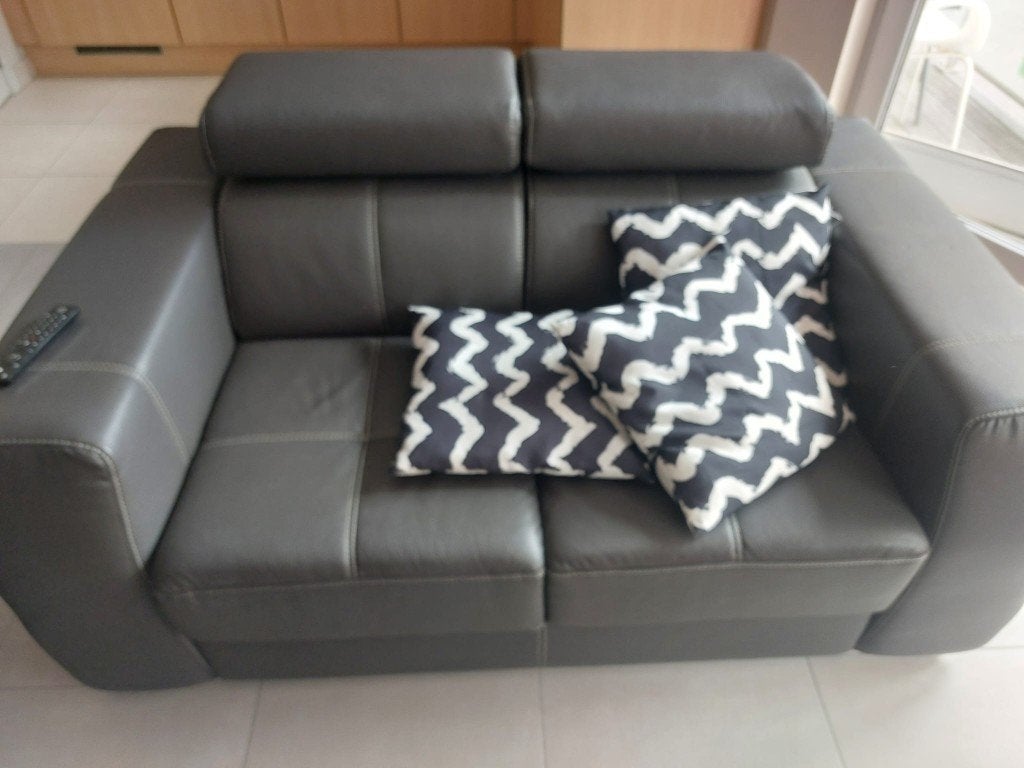 Zetels 2x2 zit met kussens, Huis en Inrichting, Ophalen, 100 tot 125 cm, 150 tot 200 cm, Leer