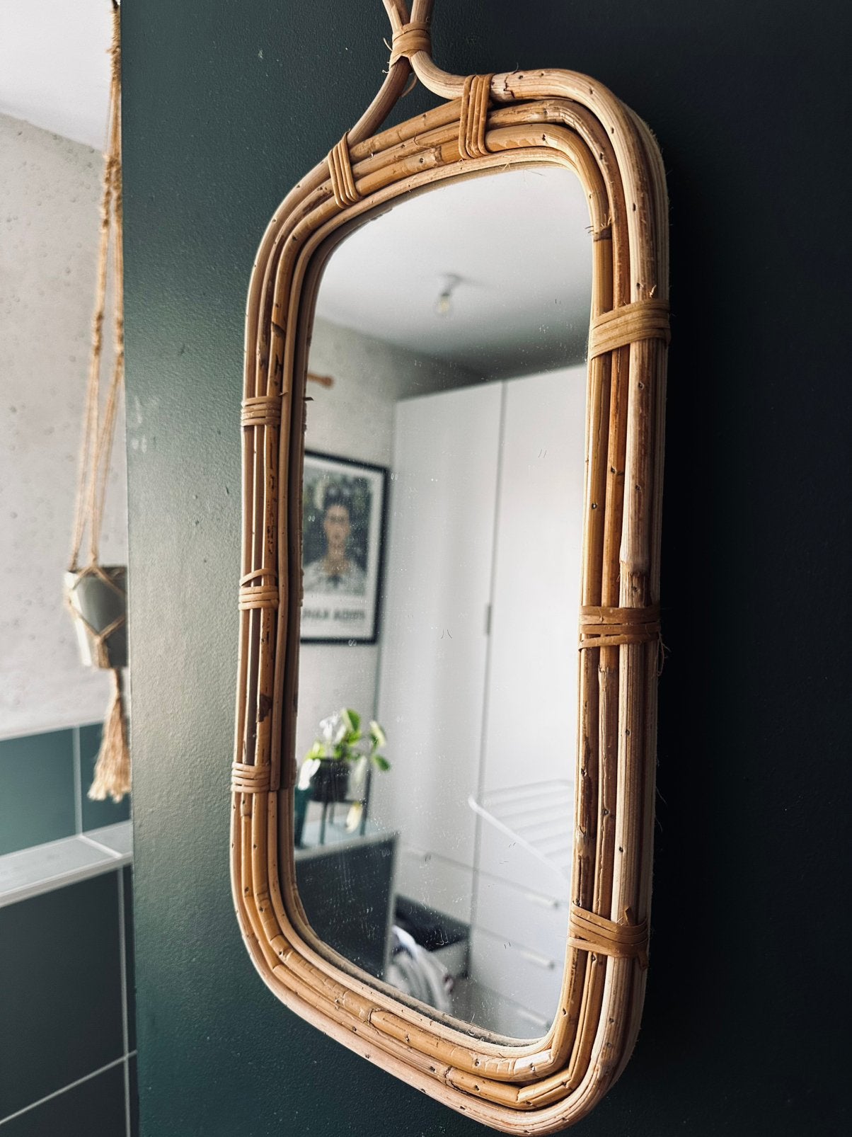 2 Rotan spiegels, Huis en Inrichting, Woonaccessoires | Spiegels, Ophalen of Verzenden