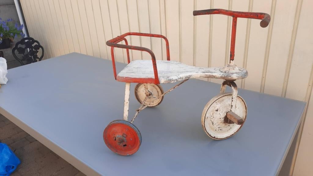 vintage driewieler, Ophalen