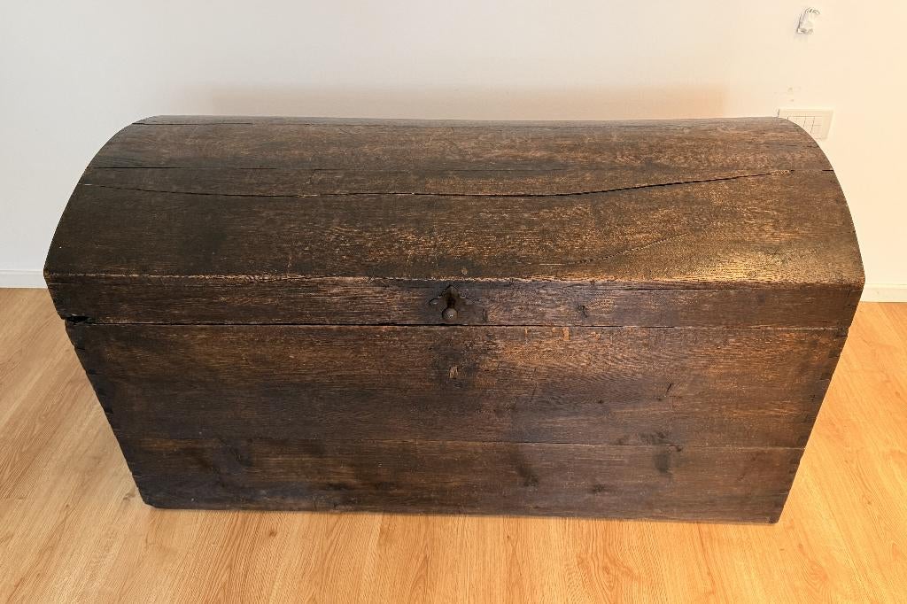 houten kist, Huis en Inrichting, Ophalen, Gebruikt, 50 tot 100 cm, Eikenhout