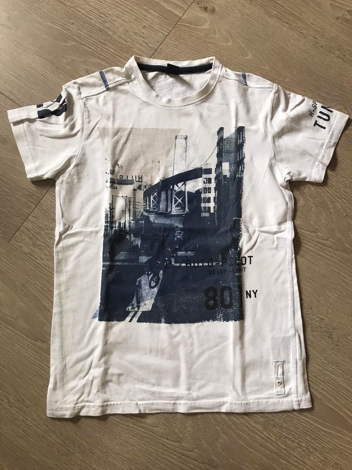 717 toffe t-shirt met print / maat 158, Kinderen en Baby's, Kinderkleding | Maat 158, Ophalen of Verzenden, Zo goed als nieuw