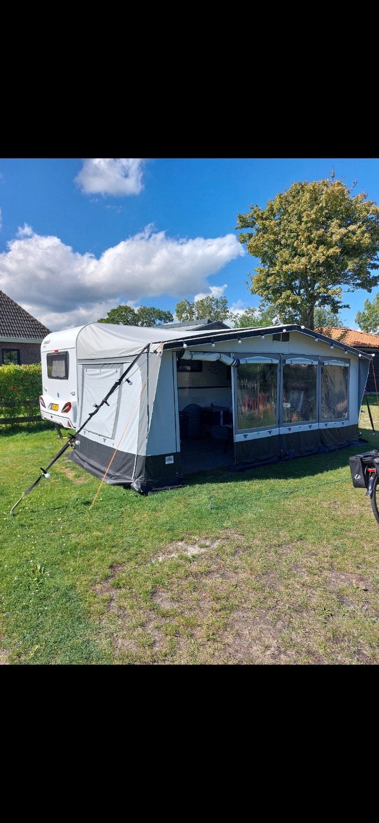 Te koop een goede voor tent brand 4seizoenen tarifa 280, Caravans en Kamperen, Voortenten en Luifels, Ophalen, Zo goed als nieuw
