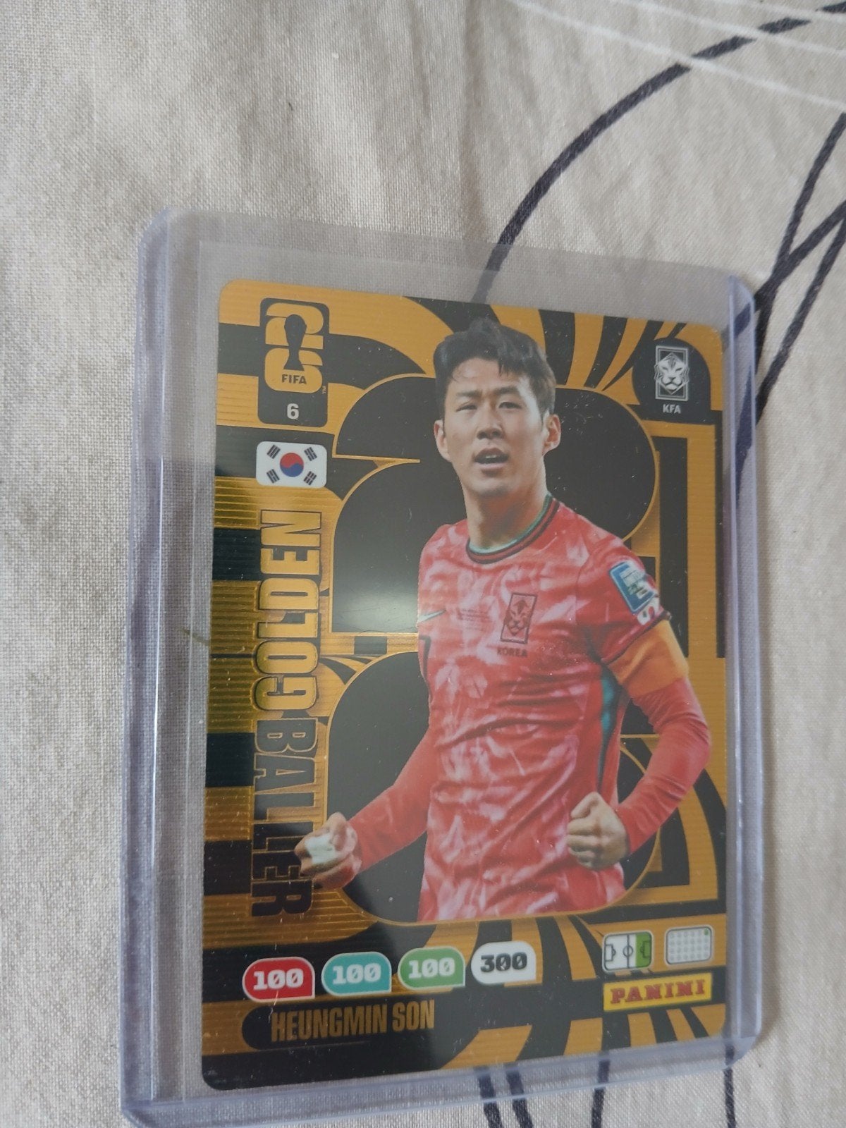 panini kaart gold heungmin son, Collections, Enlèvement ou Envoi, Neuf