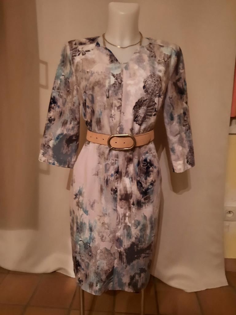 Atmos prachtig kleed 42, Blauw, Atmos fashion, Maat 42/44 (L), Ophalen of Verzenden