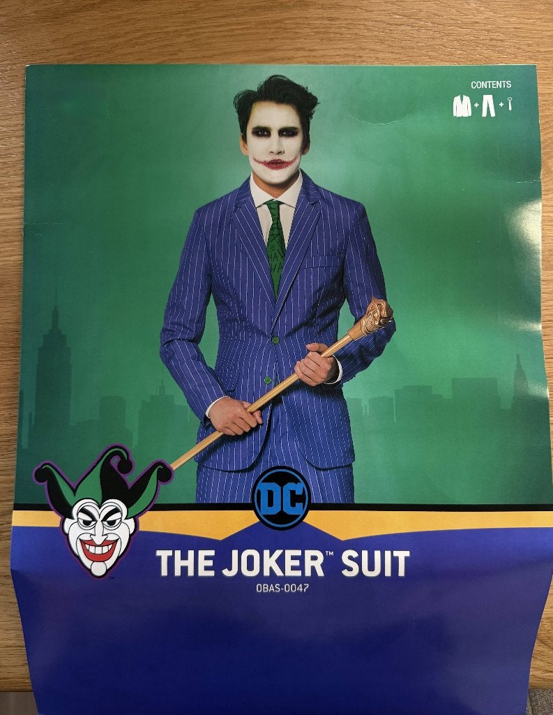 Suitmeister The Joker - Heren Pak - Halloween Kostuum maat M, Ophalen of Verzenden, Zo goed als nieuw, Suitmeister, Meerkleurig