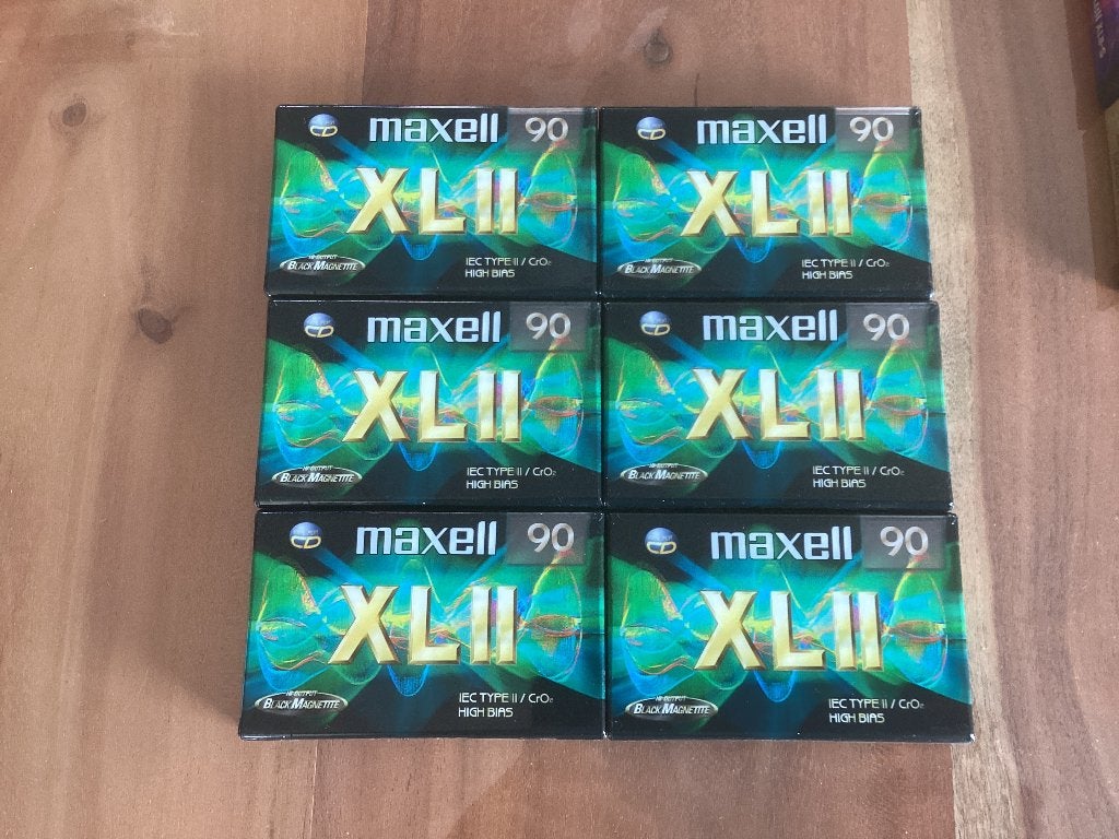 6 lege muziekcassettes Maxell 90 ,IEC type II position high, Cd's en Dvd's, Ophalen of Verzenden, Nieuw in verpakking