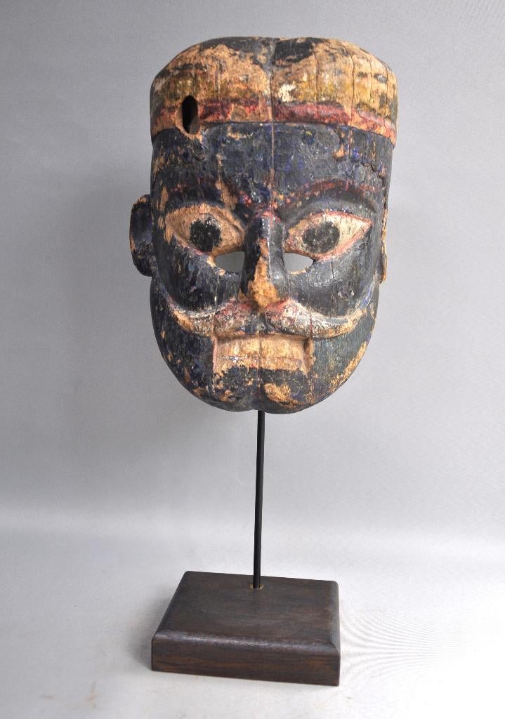TOP! Zéér oud tribaal Rajbhansi masker, Nepal, 1900-1920, Ophalen of Verzenden