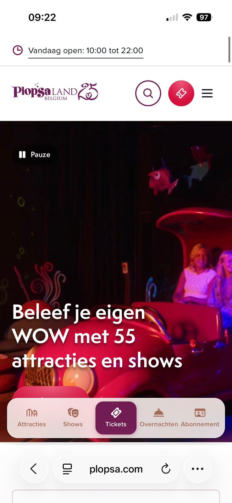 Ticket plopsaland de panne tot 31/3/2027