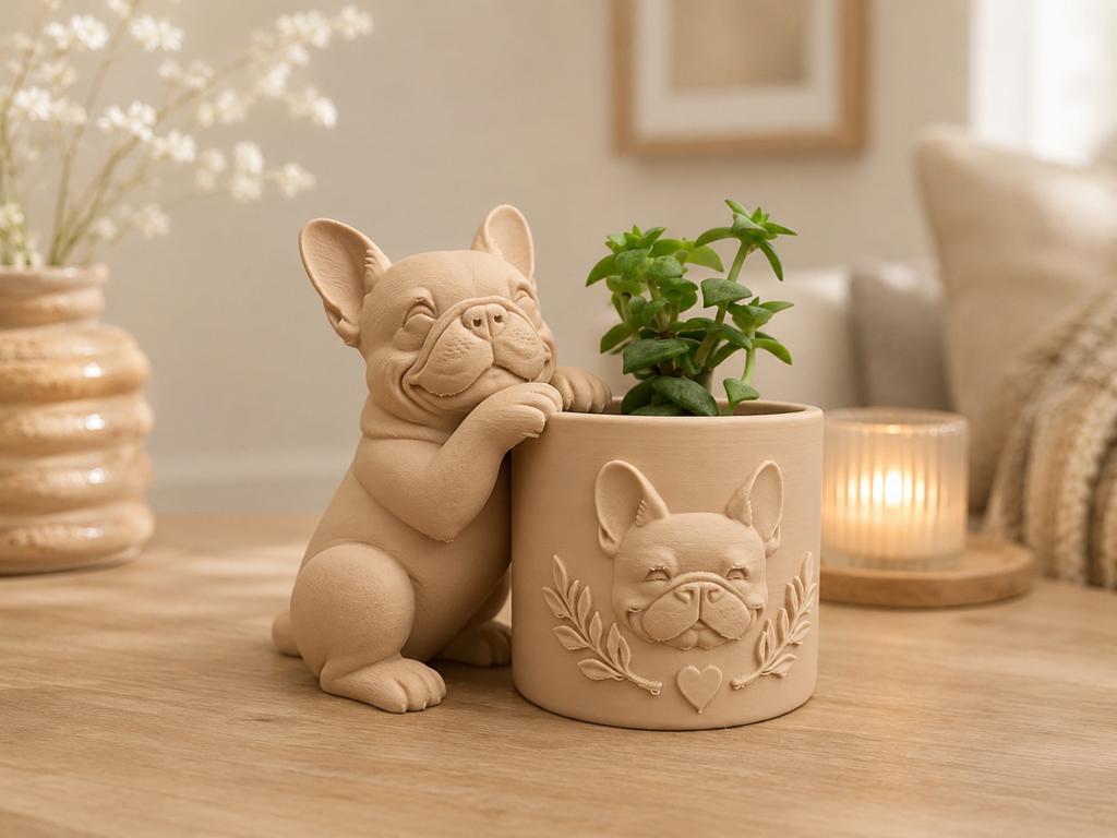 Franse Bulldog bloempotje, Enlèvement ou Envoi, Neuf