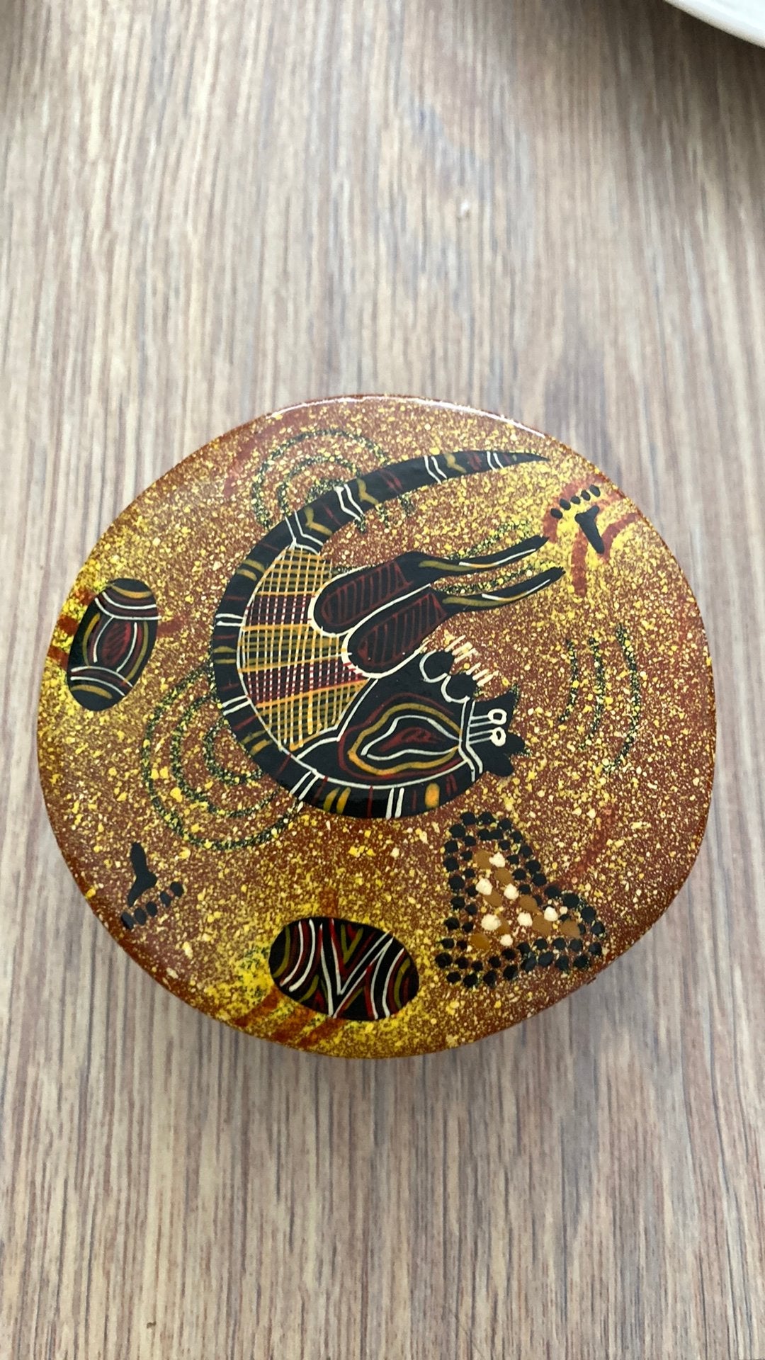 Boîte à bijoux aborigène d'Australie faite à la main, Enlèvement ou Envoi, Comme neuf
