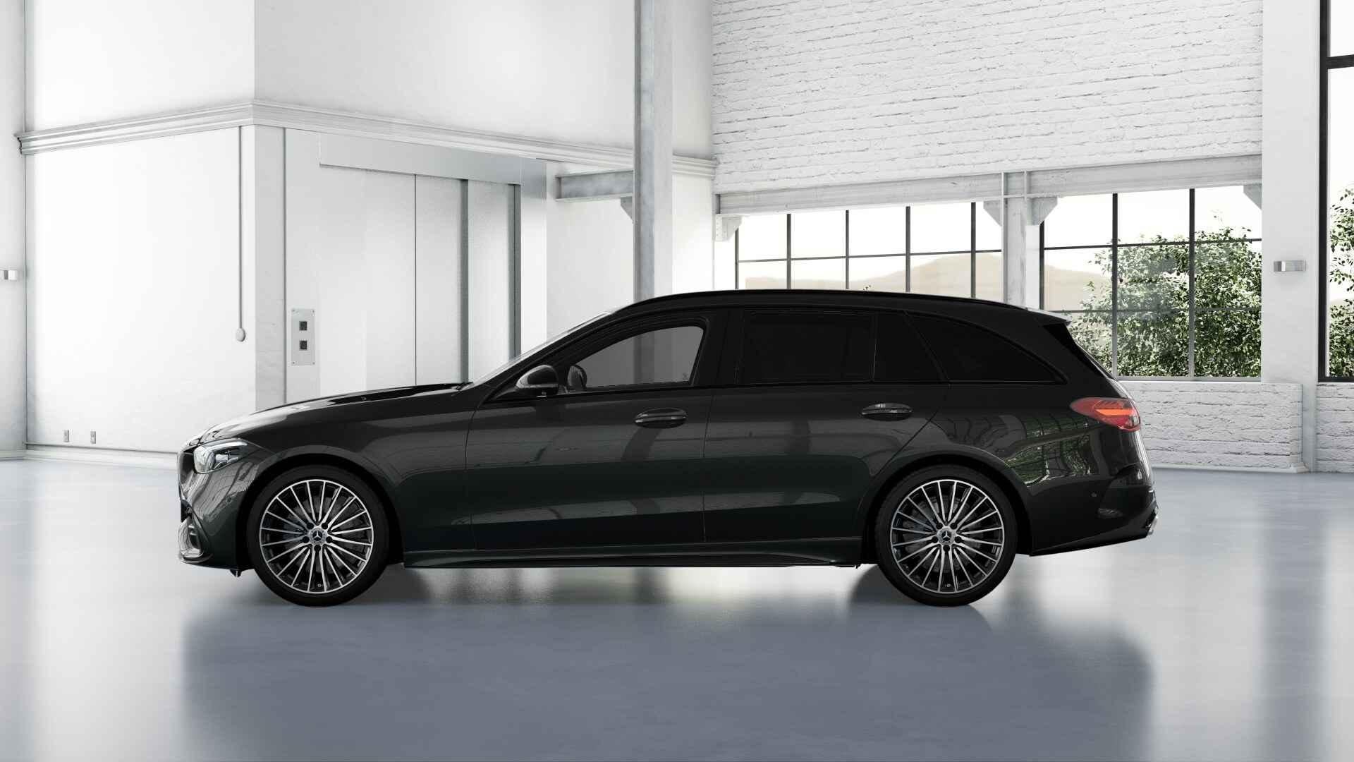 Mercedes-Benz C-Klasse 180 Break AMG Line | Panoramisch Dak, Auto's, Automaat, Dealer onderhouden, Zwart, Bedrijf
