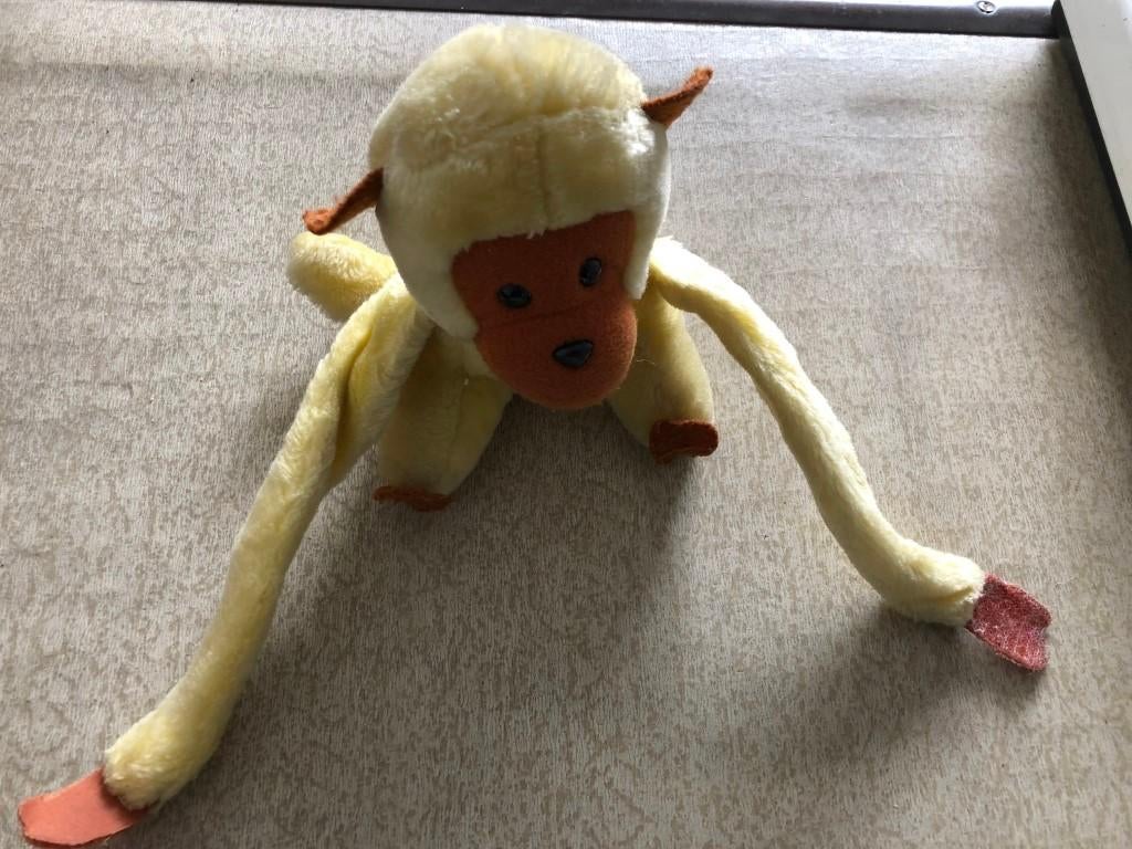 singe-araignée jaune - bras longs - singe, Enfants & Bébés, Jouets | Peluches, Enlèvement ou Envoi, Jaune, Singe