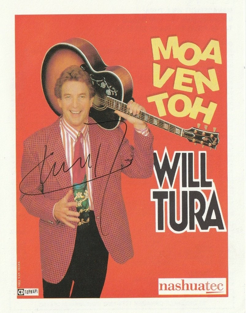 Will Tura - foto met handtekening - 1993, Ophalen of Verzenden, Zo goed als nieuw, Foto of Kaart, Gesigneerd