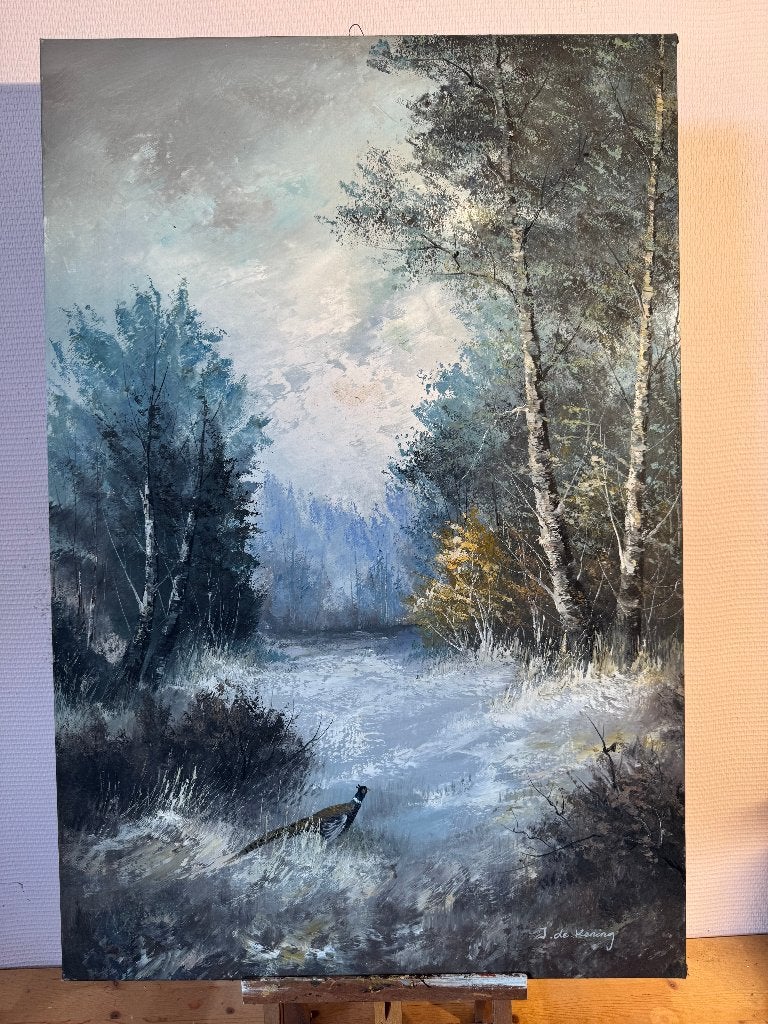 Schilderij bos met fazant, Enlèvement