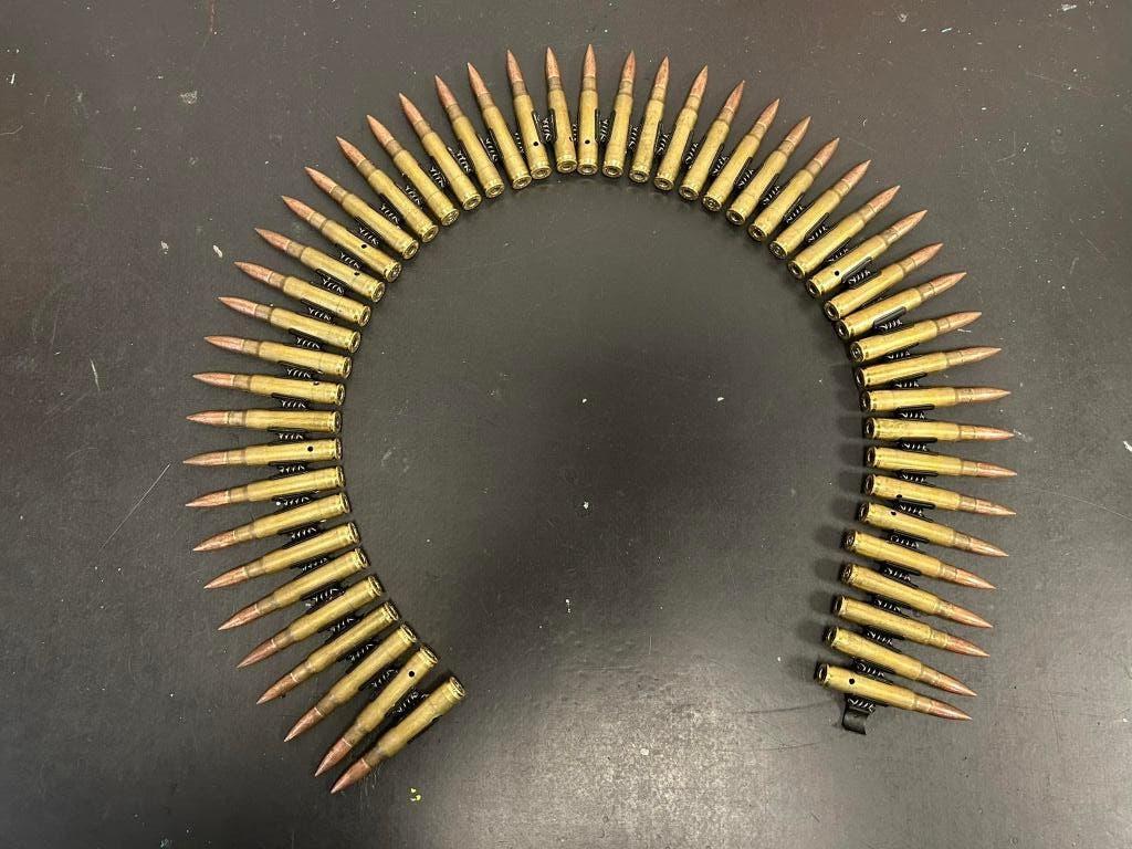 WWII - bande pour MG 34 - 42 cartouches inertes VIDES, Verzamelen, Ophalen of Verzenden, Overige soorten, Overige typen
