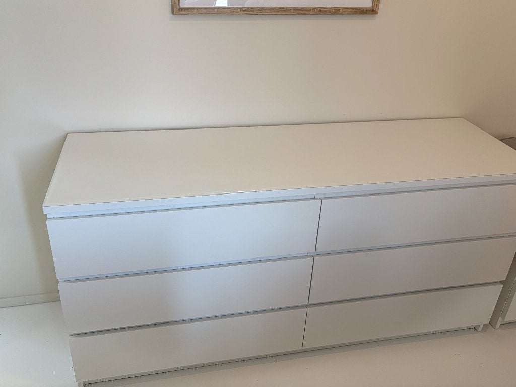 IKEA MALM ladekast – wit – 6 laden, 5 tiroirs ou plus, Enlèvement, Utilisé