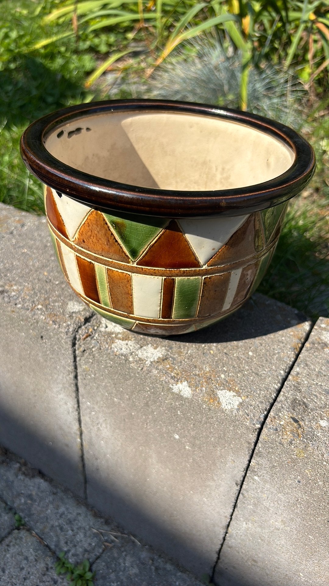 Cache pot en céramique Vintage, Tuin en Terras, Ophalen of Verzenden, Zo goed als nieuw