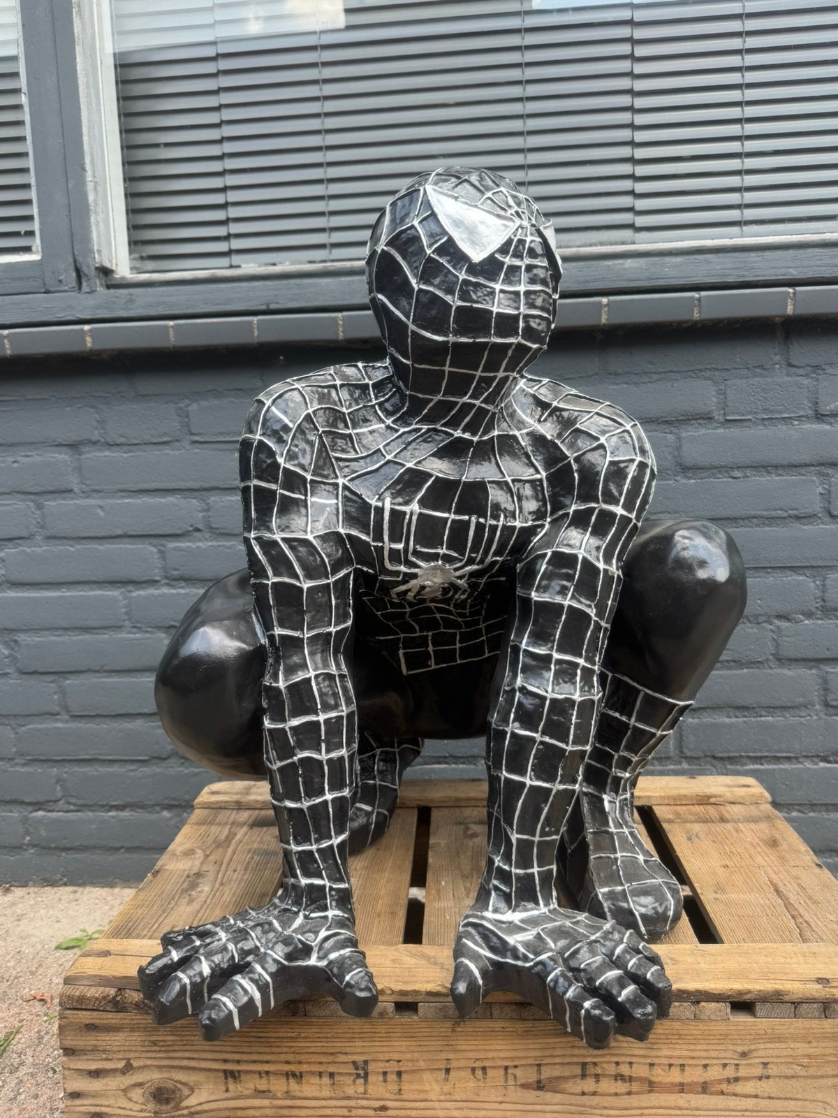 Zwarte Spiderman beeld XL, Ophalen, Gebruikt, Fantasy
