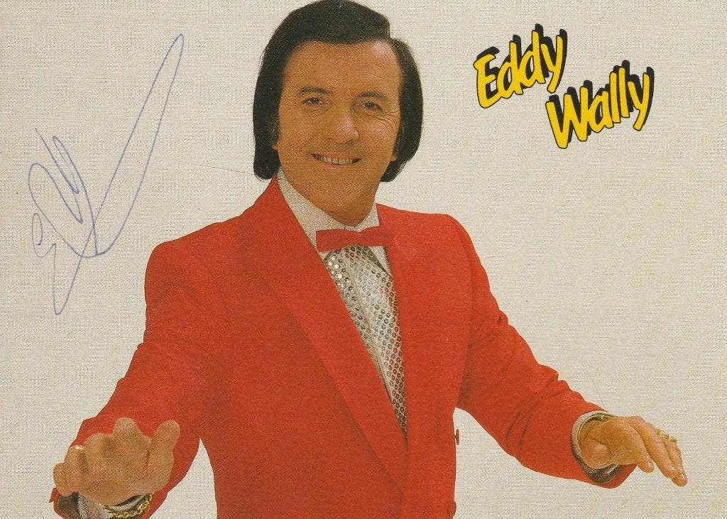Eddy Wally - foto met handtekening - 1987, Ophalen of Verzenden, Zo goed als nieuw, Foto of Kaart, Gesigneerd
