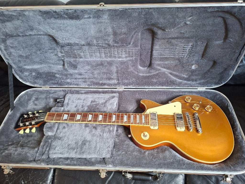 Gibson Les Paul Deluxe Goldtop 2015 verjaardag, Muziek en Instrumenten, Snaarinstrumenten | Gitaren | Elektrisch, Ophalen, Gebruikt