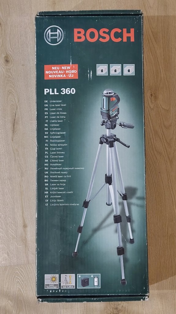 Niveau laser 360 Bosch PLL360, Bricolage & Construction, Enlèvement, Utilisé, Accessoires