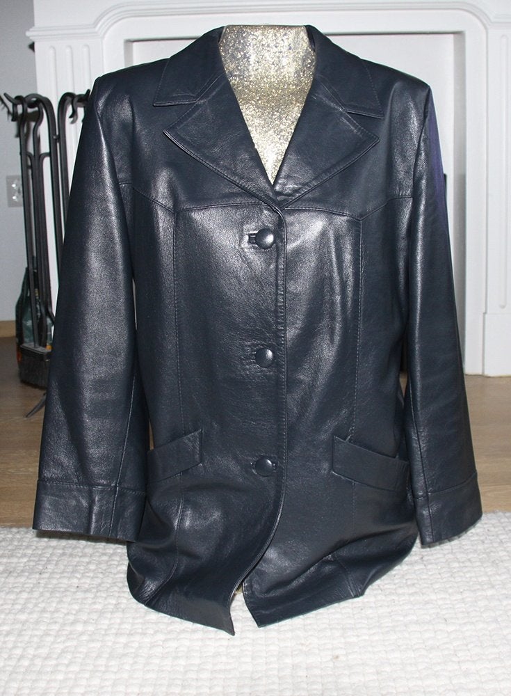 L&B Leren Dames Jas (M) € 80,-, Kleding | Dames, Maat 38/40 (M), L&B, Zo goed als nieuw, Verzenden