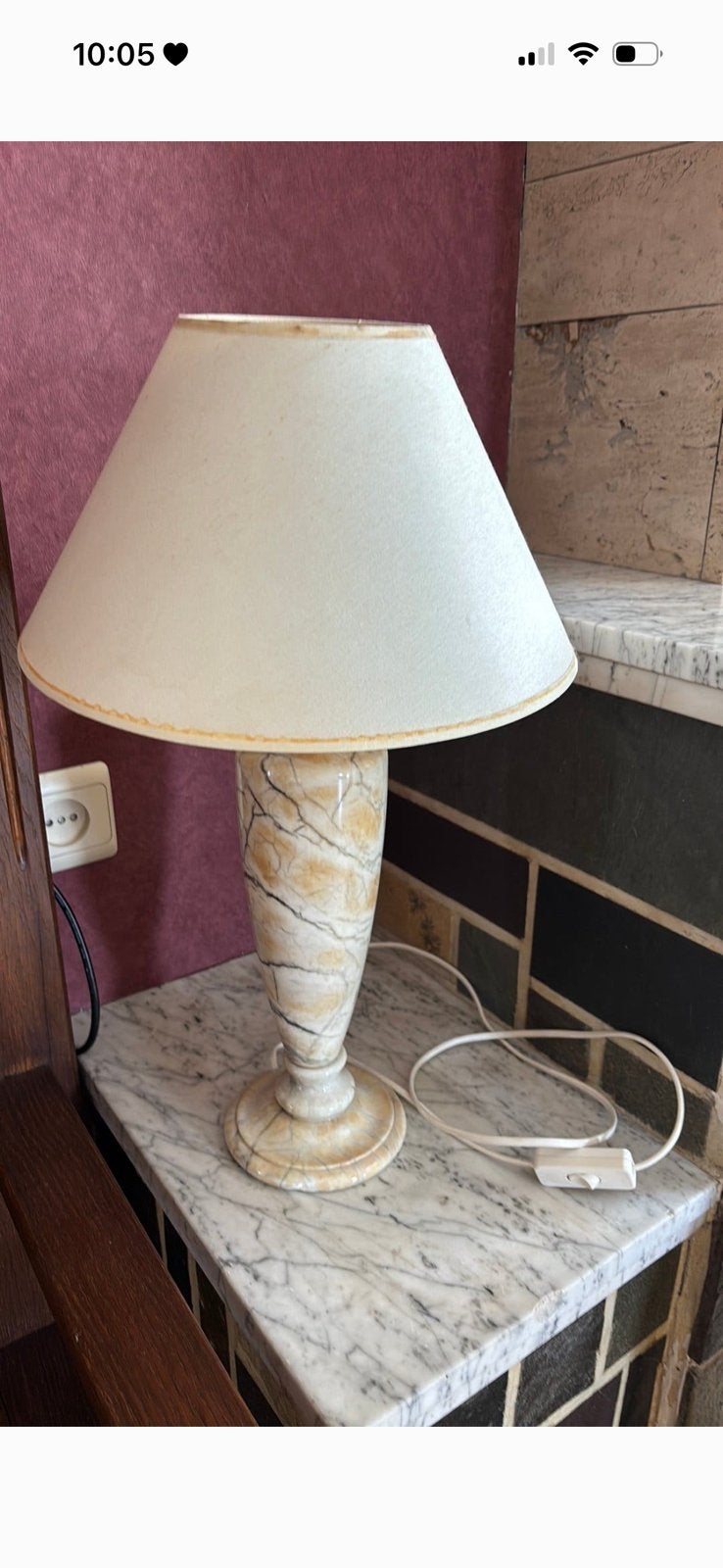 Marmeren staanlamp, Ophalen, Zo goed als nieuw