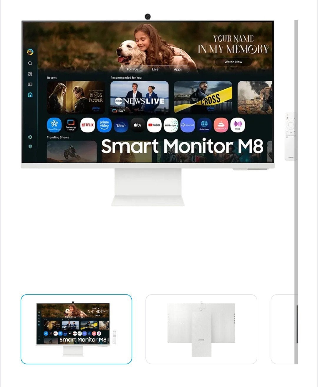 Samsung 32" Smart Monitor M8 M80F 4K Vision AI (LS32FM801UUX, Ophalen of Verzenden