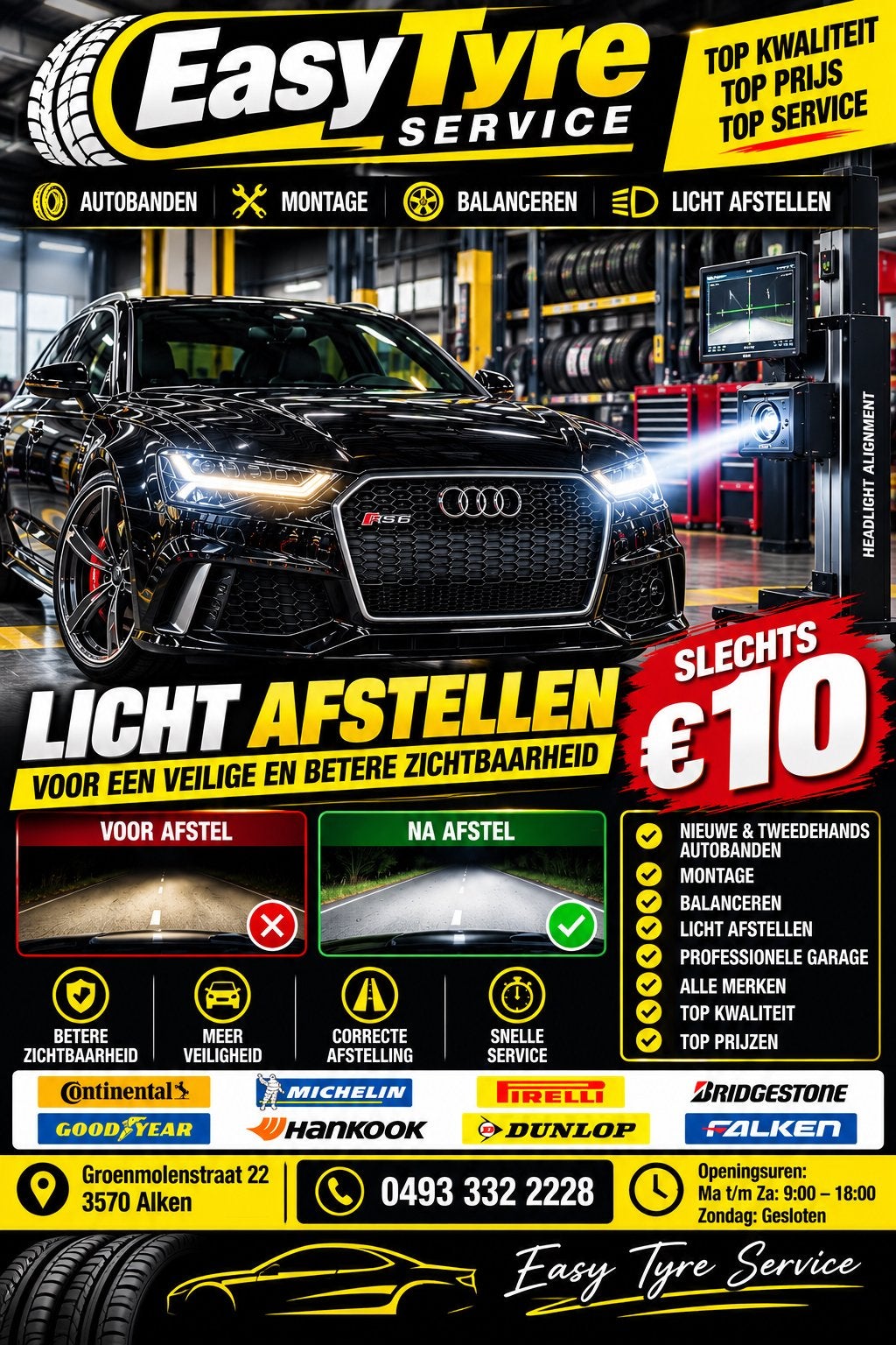 Licht afstellen voor de keuring: €10, Verzamelen, Ophalen of Verzenden, Zo goed als nieuw